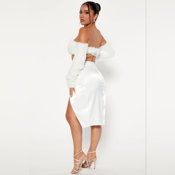 Fashion Nova White Skirt set - Picture 2 of 3